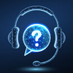 How Agentic AI Is Transforming CX and Contact Centers Headphone of customer service. Support call, live advice, phone bot, chat headphone, service center, helpdesk advisor, virtual contact, care operator, microphone online, expert helpline 3d concept.