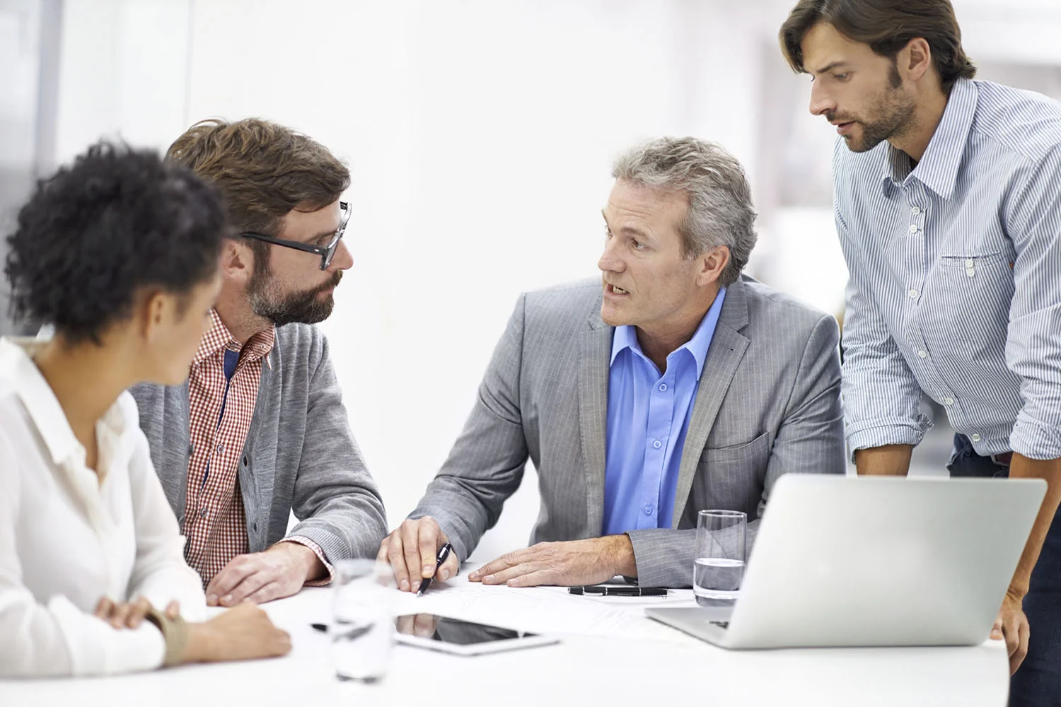 Human resources team using enterprise AI to support employee services